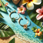 Élégance Tropicale : Mini Créoles avec Pendentif