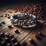 Élégance Naturelle : Bracelet en Acier Inoxydable avec Graine de Café