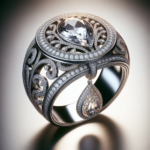 Élégance Éclatante : La Bague Large avec Pendentif, un Bijou Unique