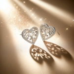 Éclat d’Amour : Boucles d’Oreilles en Forme de Coeur pour Femme