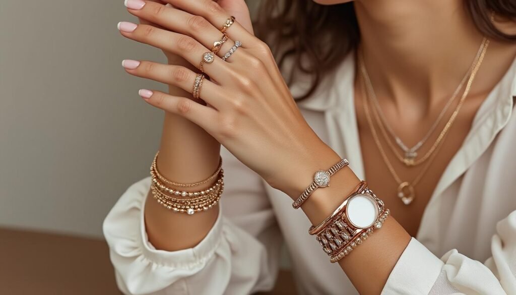 découvrez 5 règles indispensables pour maîtriser l'accumulation de bijoux et créer un look parfait, élégant et tendance en toutes occasions.