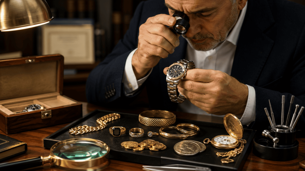 Inspection de montres et bijoux